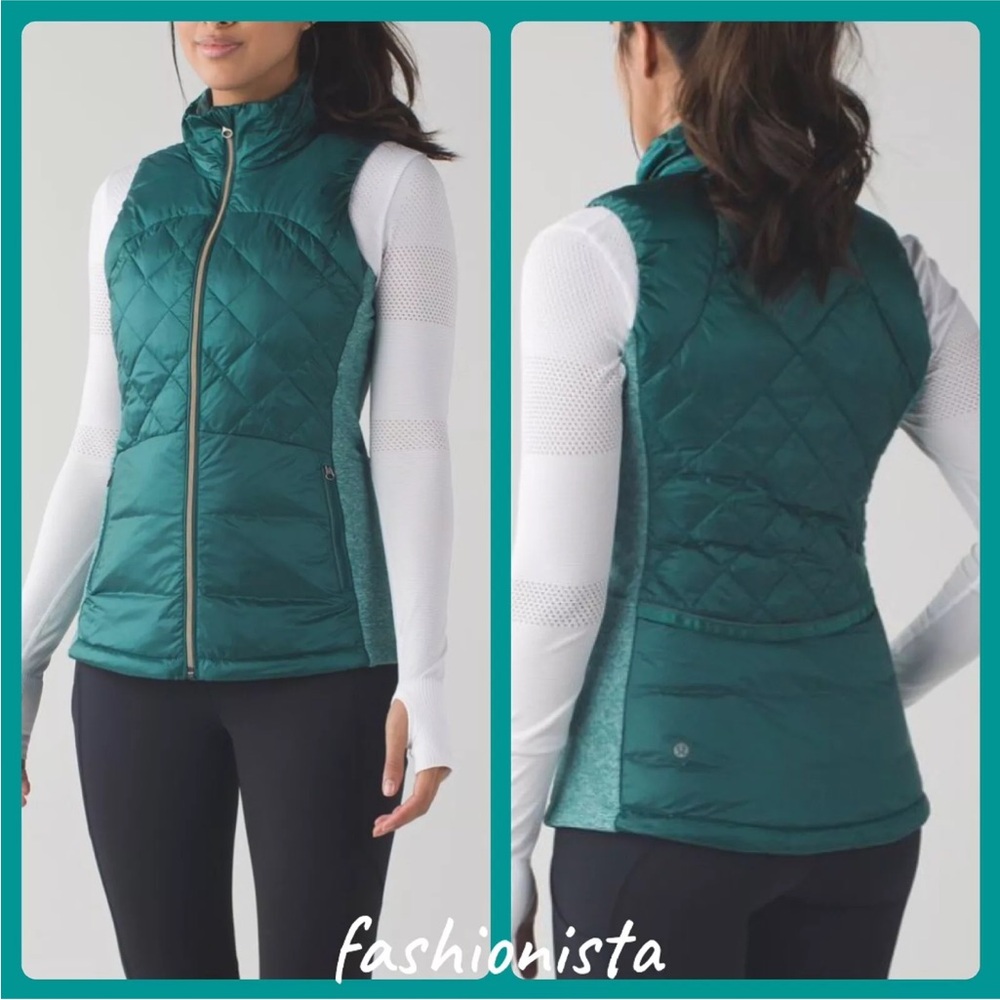 Lululemon Down For Run Down Vest Teal Green Sz.6